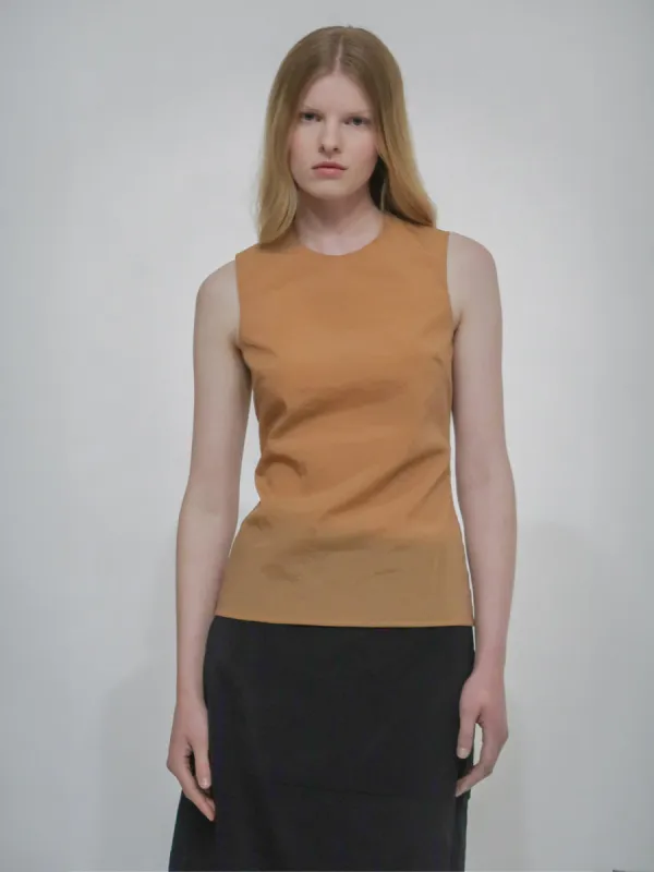 FITTED CREWNECK TANK TOP sold by Rosetta Getty