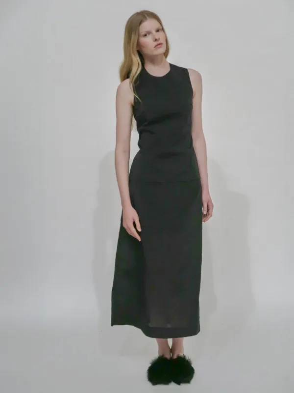 FITTED CREWNECK TANK TOP sold by Rosetta Getty