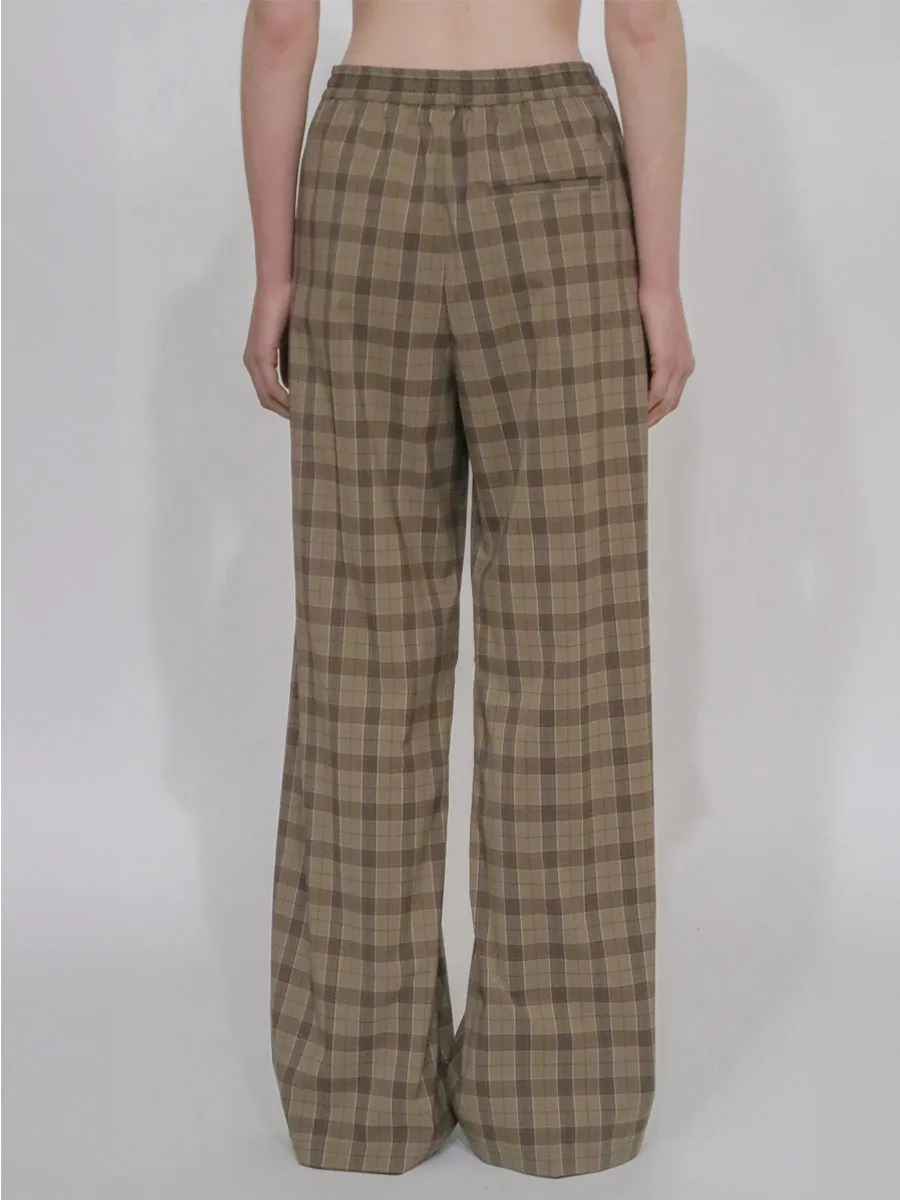 RELAXED PULL ON PANT- TECHNICAL PLAID sold by Rosetta Getty product image thumbnail 5