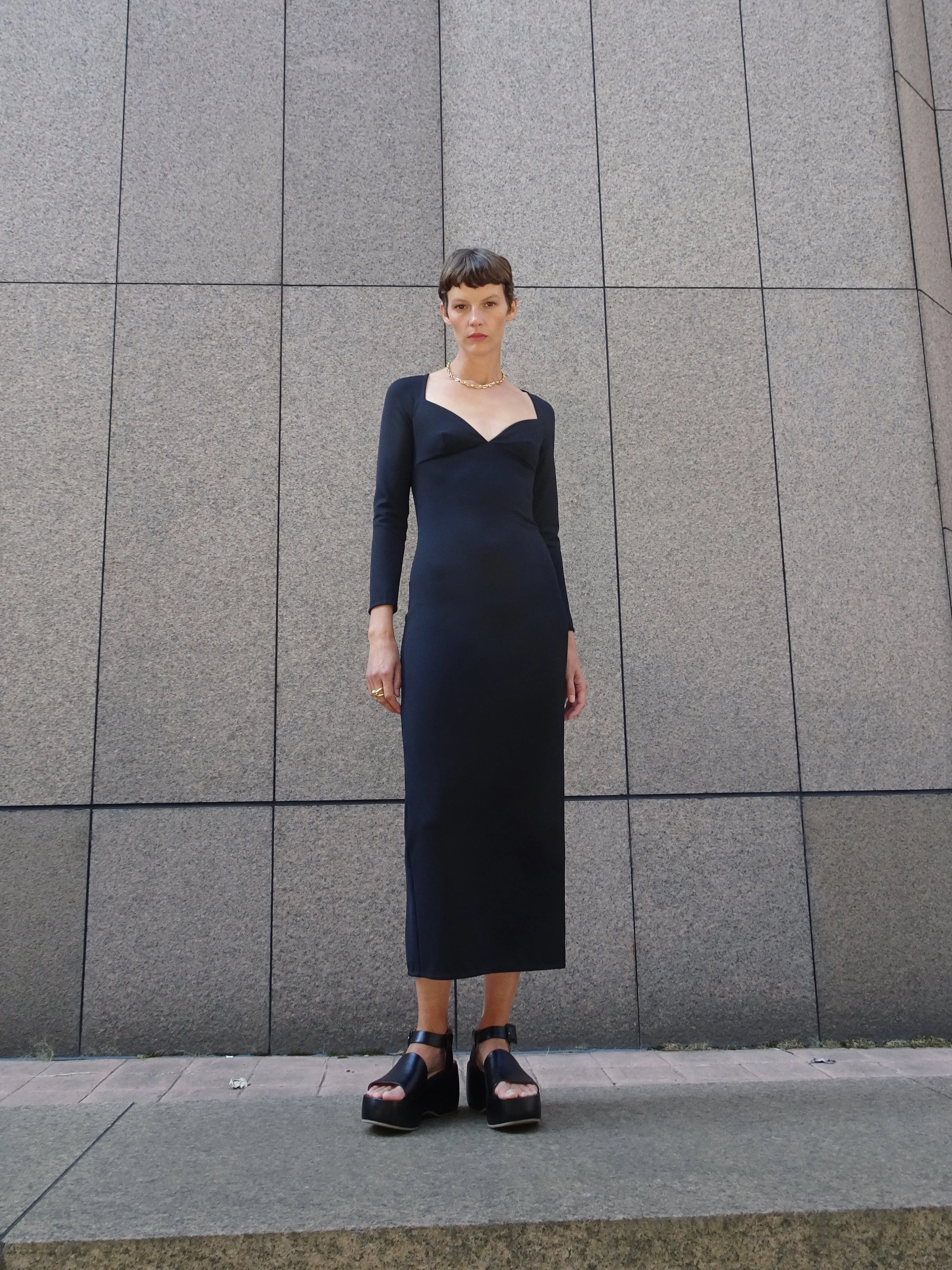 Long Sleeve Sweetheart Dress sold by Rosetta Getty product image thumbnail 2