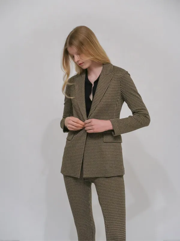 PEAK LAPEL JACKET - HOUNDSTOOTH sold by Rosetta Getty