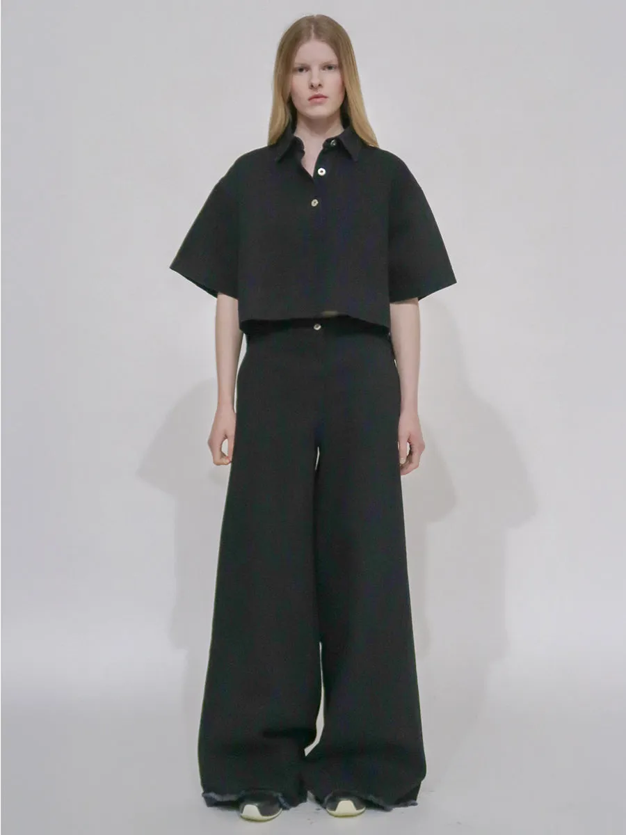 WIDE FLARE PANT - BLACK DENIM sold by Rosetta Getty product image thumbnail 2