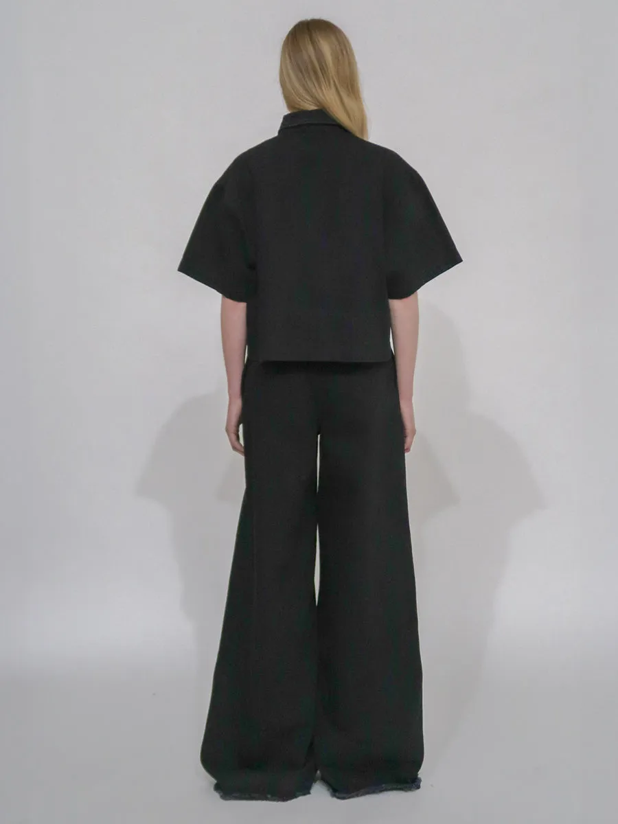 WIDE FLARE PANT - BLACK DENIM sold by Rosetta Getty product image thumbnail 4