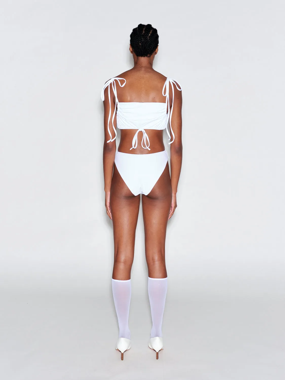 RUCHED CUTOUT TIE SWIMSUIT sold by Rosetta Getty product image thumbnail 5