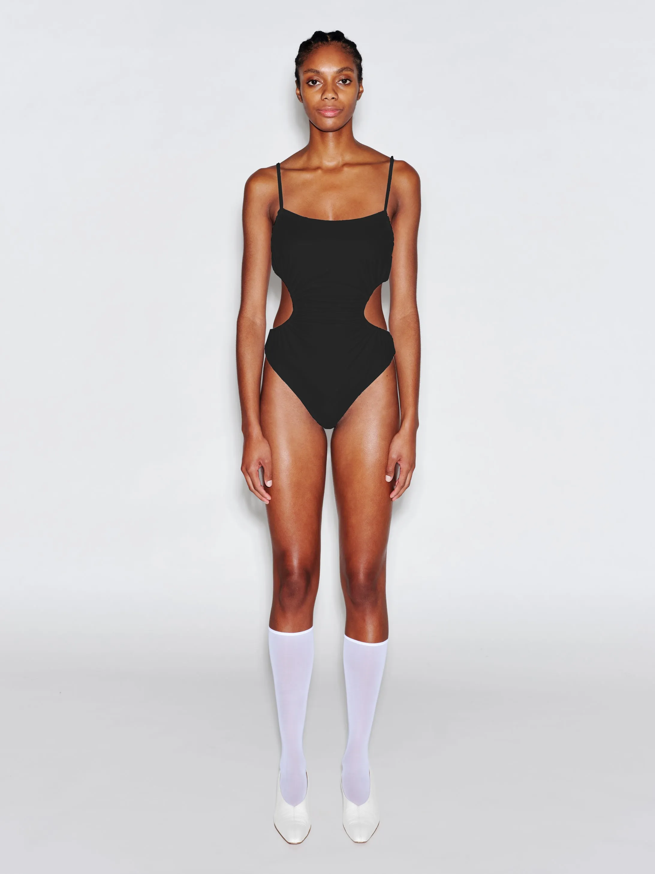 RUCHED CUTOUT TIE SWIMSUIT sold by Rosetta Getty product image thumbnail 2