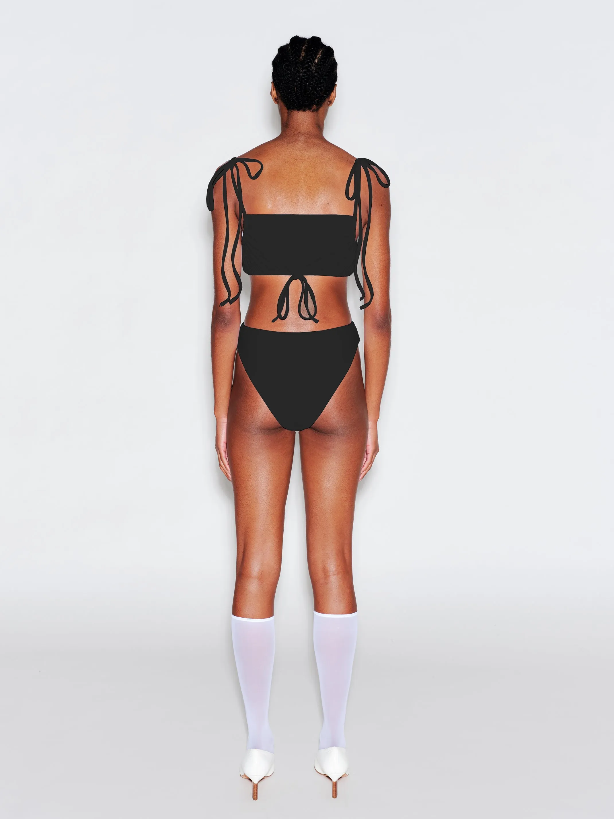 RUCHED CUTOUT TIE SWIMSUIT sold by Rosetta Getty product image thumbnail 4