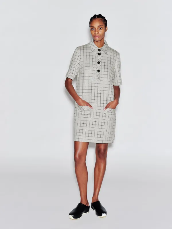POLO DRESS - WINDOWPANE made by Rosetta Getty