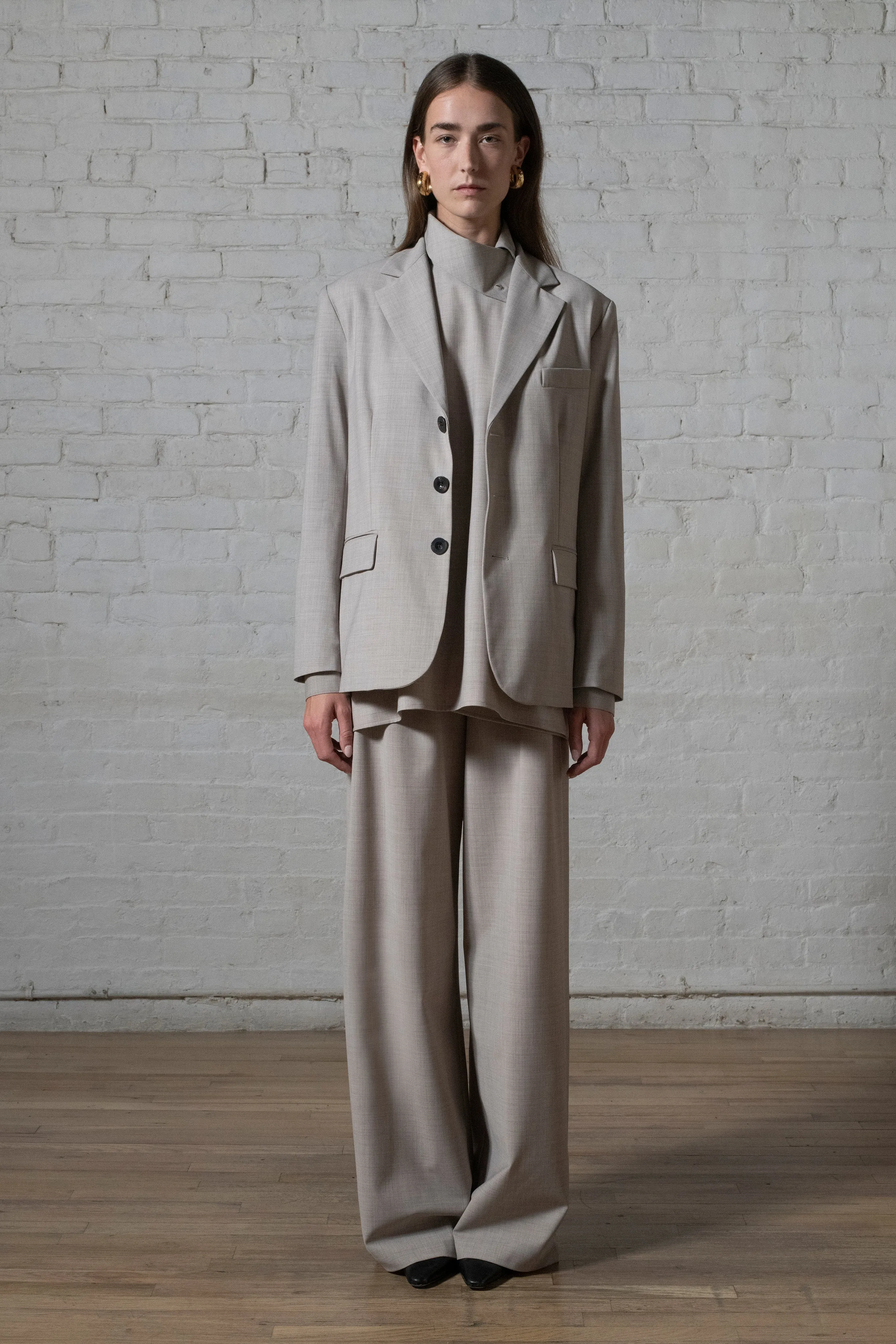 RELAXED PULL ON PANT- STRETCH TROPICAL WOOL sold by Rosetta Getty product image thumbnail 2