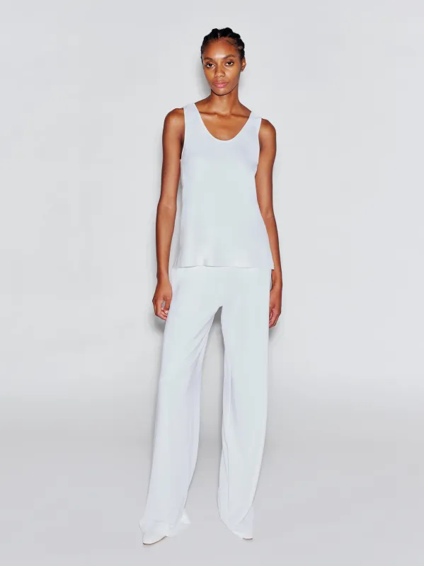 SCOOP NECK TANK - SOLID INTERLOCK sold by Rosetta Getty