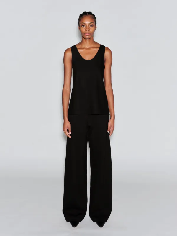 SCOOP NECK TANK - SOLID INTERLOCK sold by Rosetta Getty