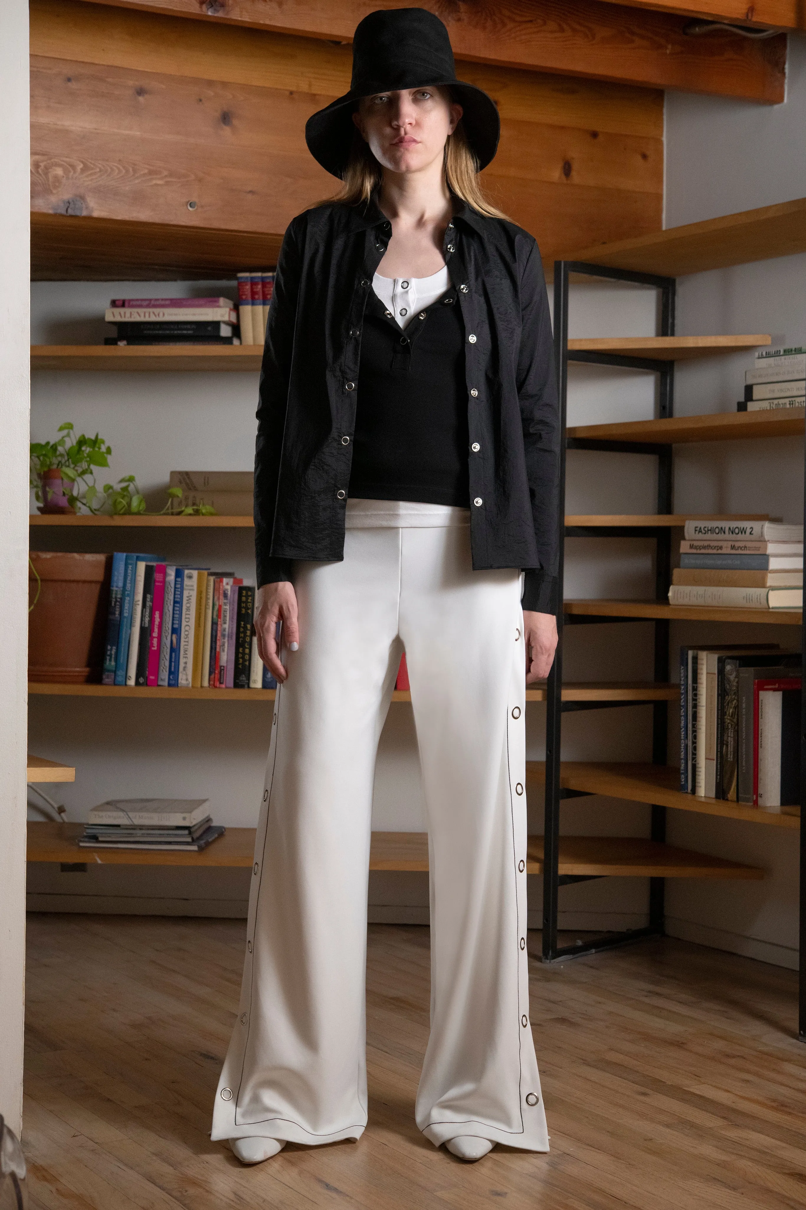 SCOOP NECK HENLEY TOP sold by Rosetta Getty product image thumbnail 2