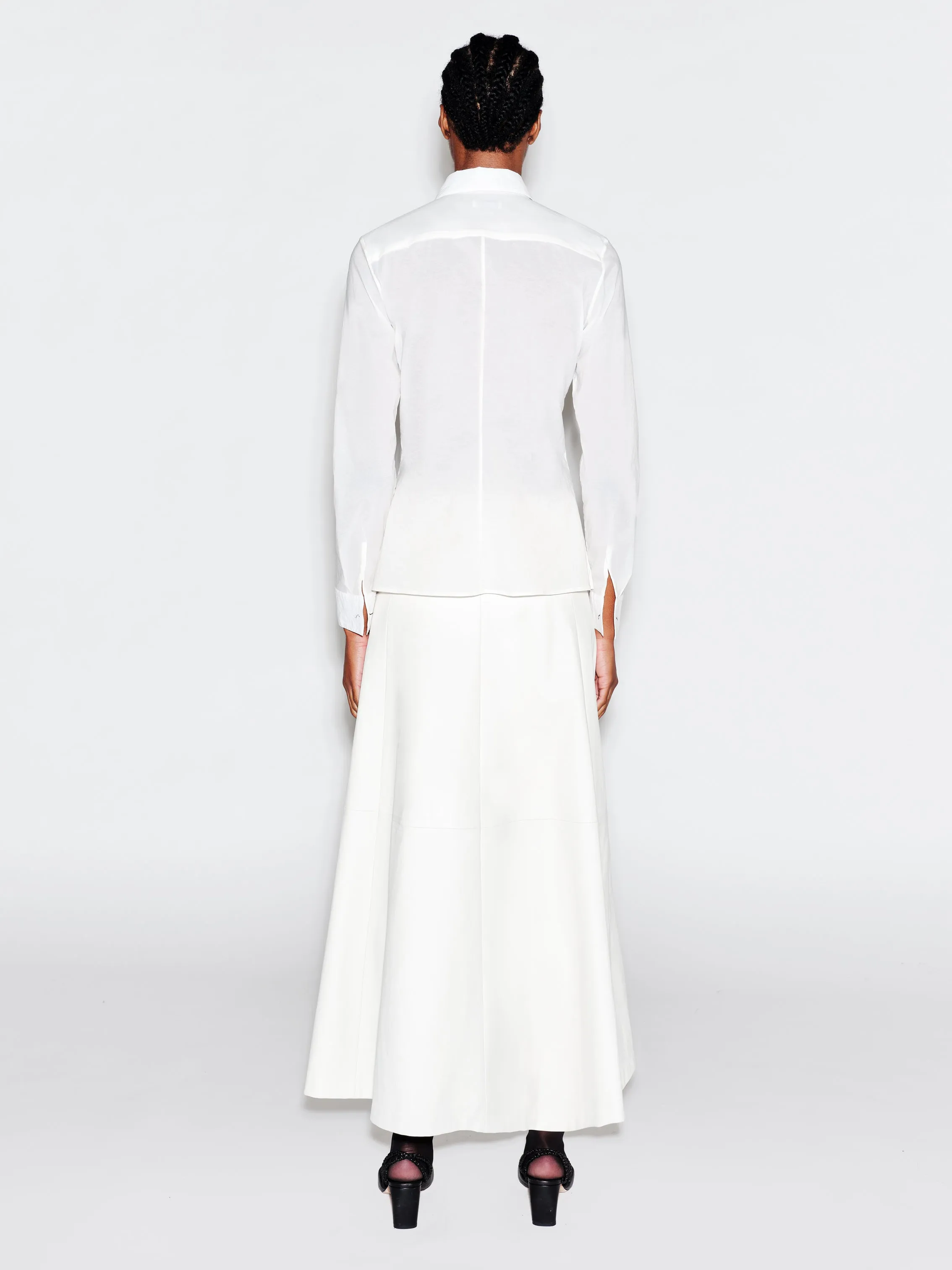 FITTED SNAP FRONT SHIRT - STRETCH ORGANZA sold by Rosetta Getty product image thumbnail 5