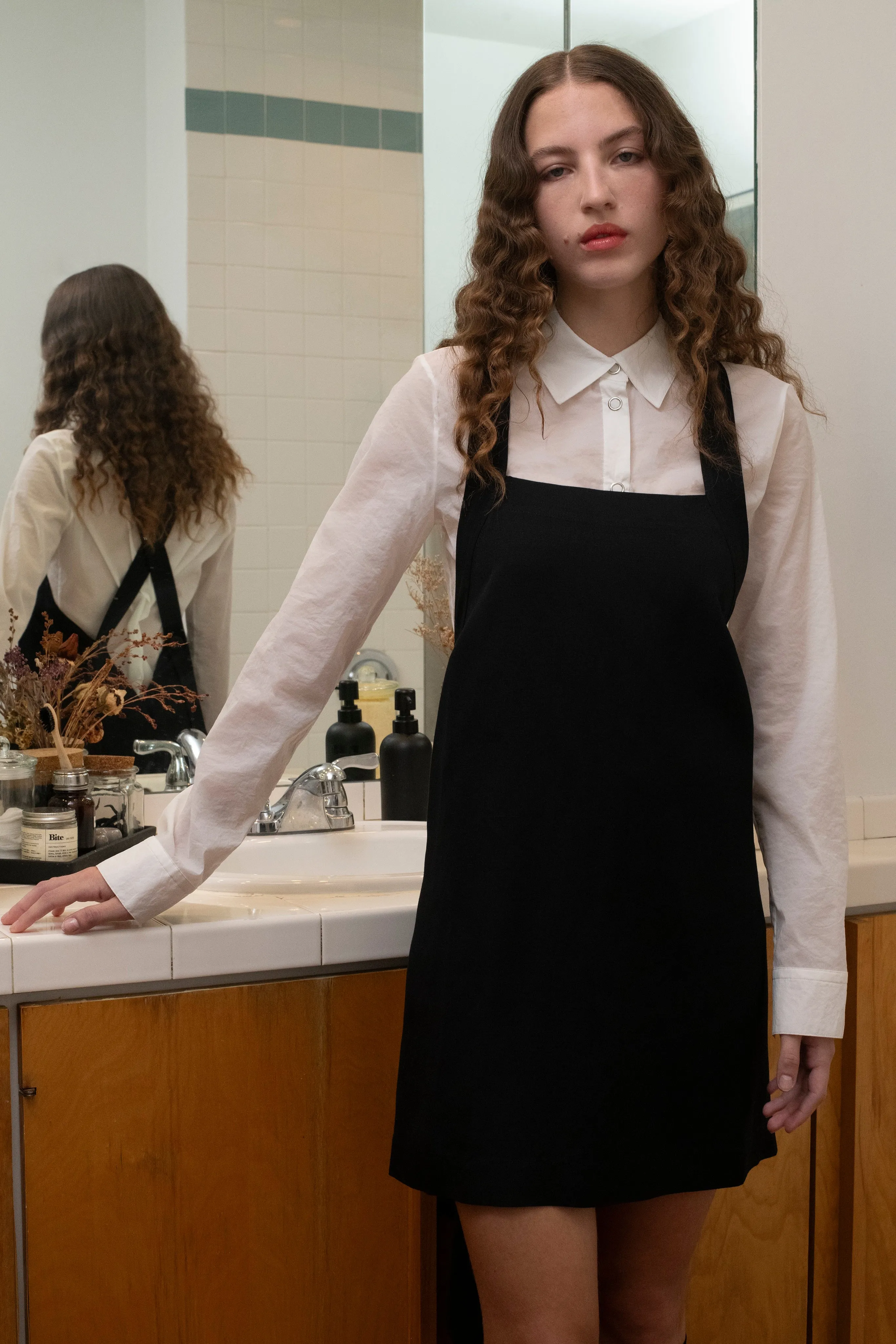 FITTED SNAP FRONT SHIRT - STRETCH ORGANZA sold by Rosetta Getty product image thumbnail 2