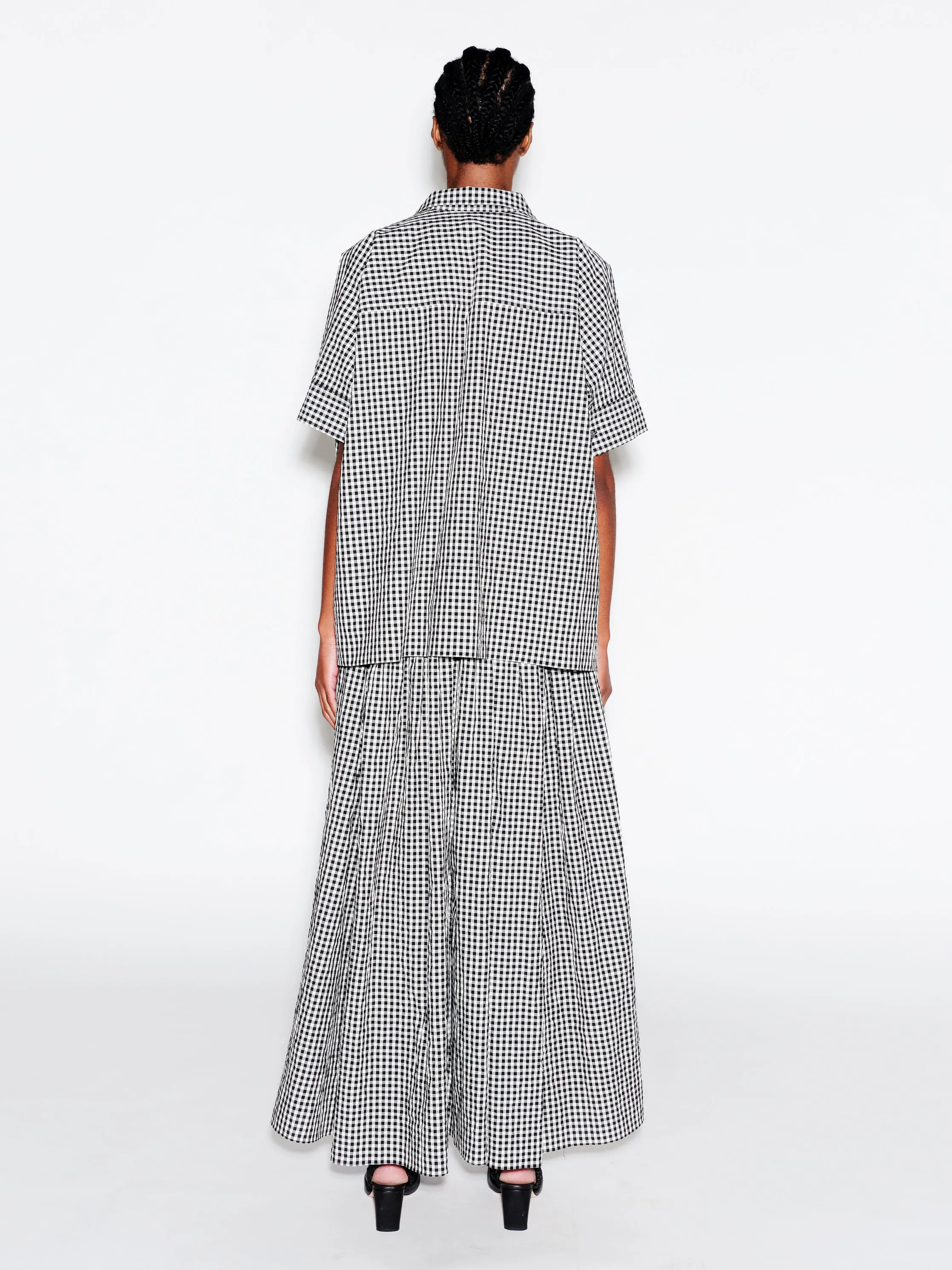 ZIP UP PULLOVER TOP - GINGHAM sold by Rosetta Getty product image thumbnail 4