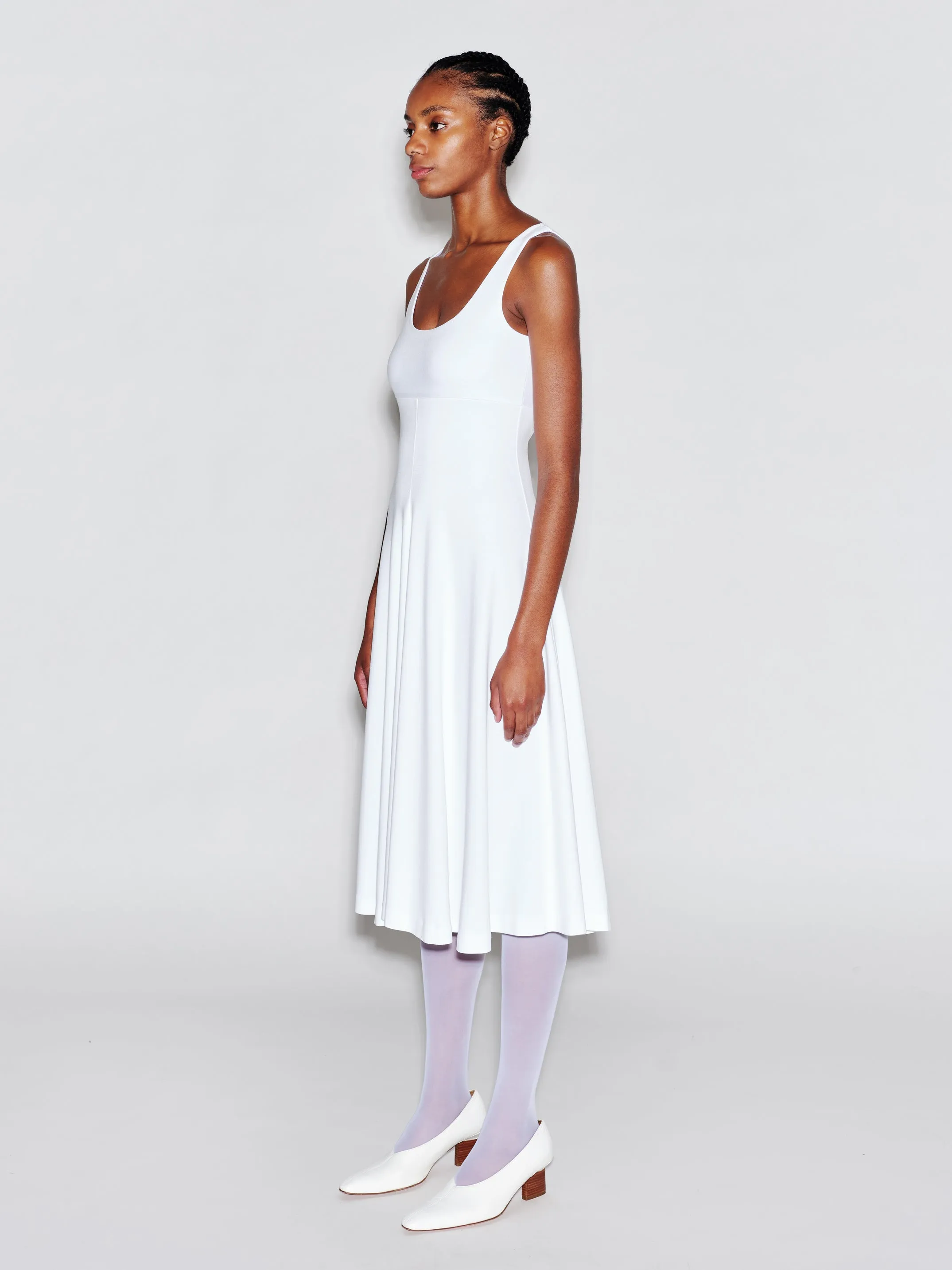 SCOOP NECK FLARED DRESS sold by Rosetta Getty product image thumbnail 3