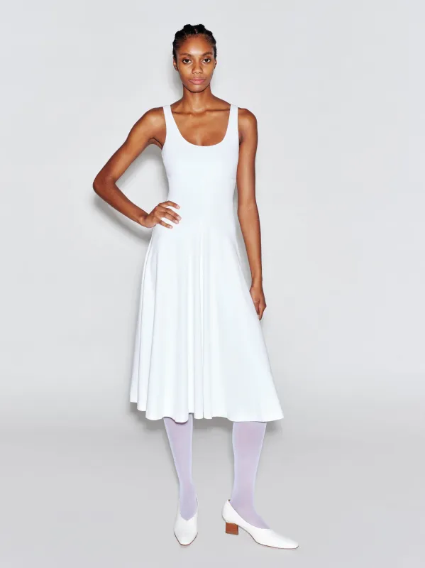 SCOOP NECK FLARED DRESS made by Rosetta Getty