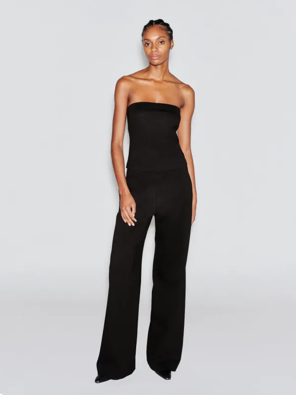 PULL ON STRAIGHT LEG TROUSER - SOLID INTERLOCK made by Rosetta Getty