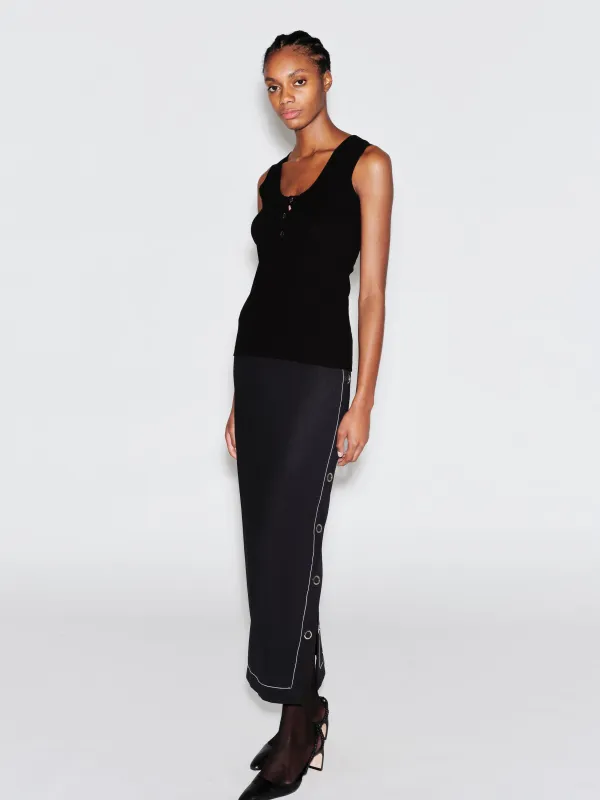 SCOOP NECK HENLEY TANK TOP sold by Rosetta Getty