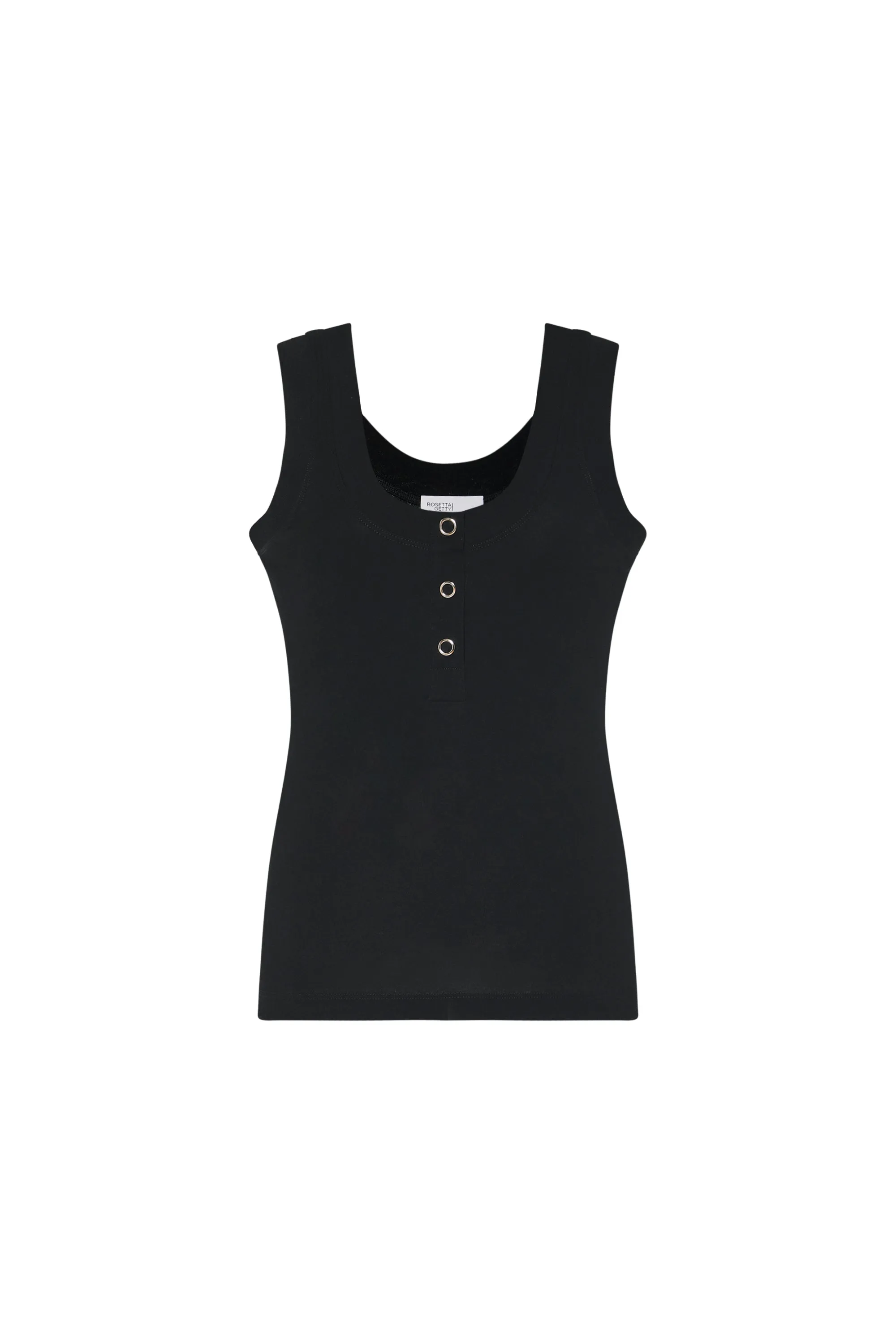 SCOOP NECK HENLEY TANK TOP sold by Rosetta Getty product image thumbnail 5