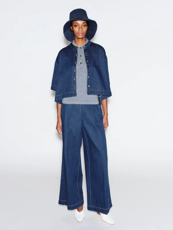 HIGH RISE WIDE LEG PANT - DENIM sold by Rosetta Getty
