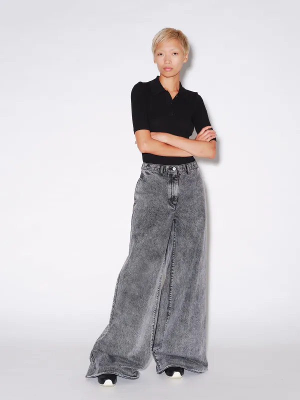 WIDE FLARE PANT - BLACK DENIM made by Rosetta Getty