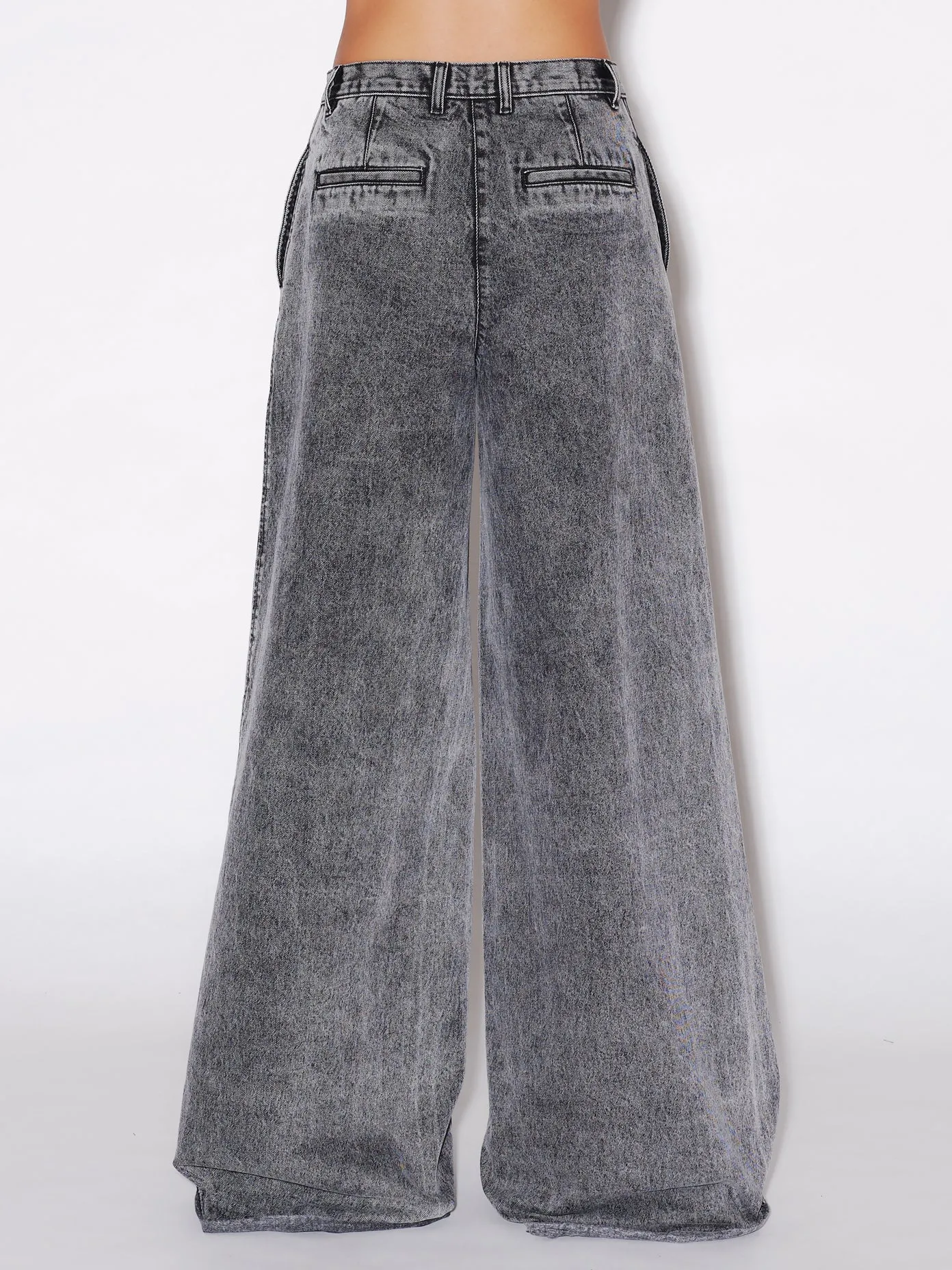 WIDE FLARE PANT - BLACK DENIM sold by Rosetta Getty product image thumbnail 4