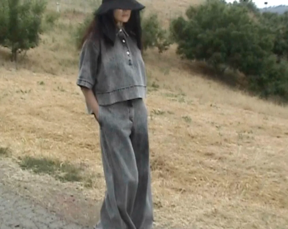 WIDE FLARE PANT - BLACK DENIM sold by Rosetta Getty product image thumbnail 2