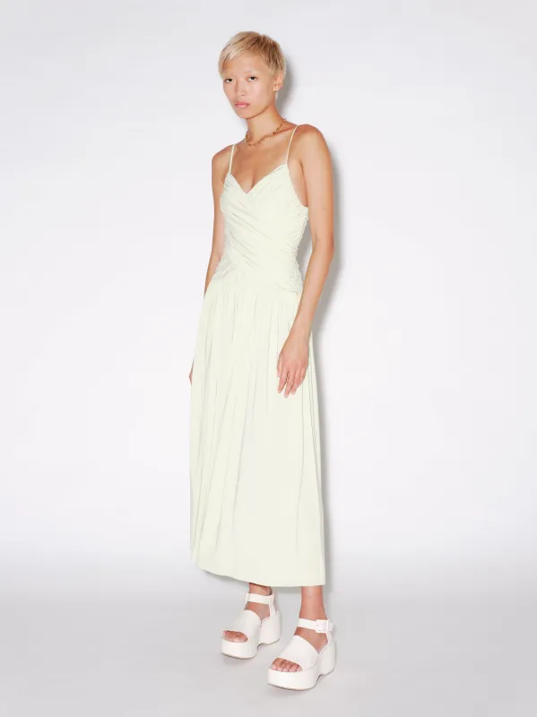 RUCHED SLIP DRESS made by Rosetta Getty