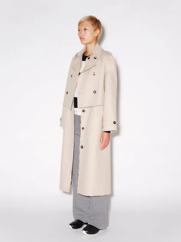 DOUBLE LAYER TRENCH COAT made by Rosetta Getty