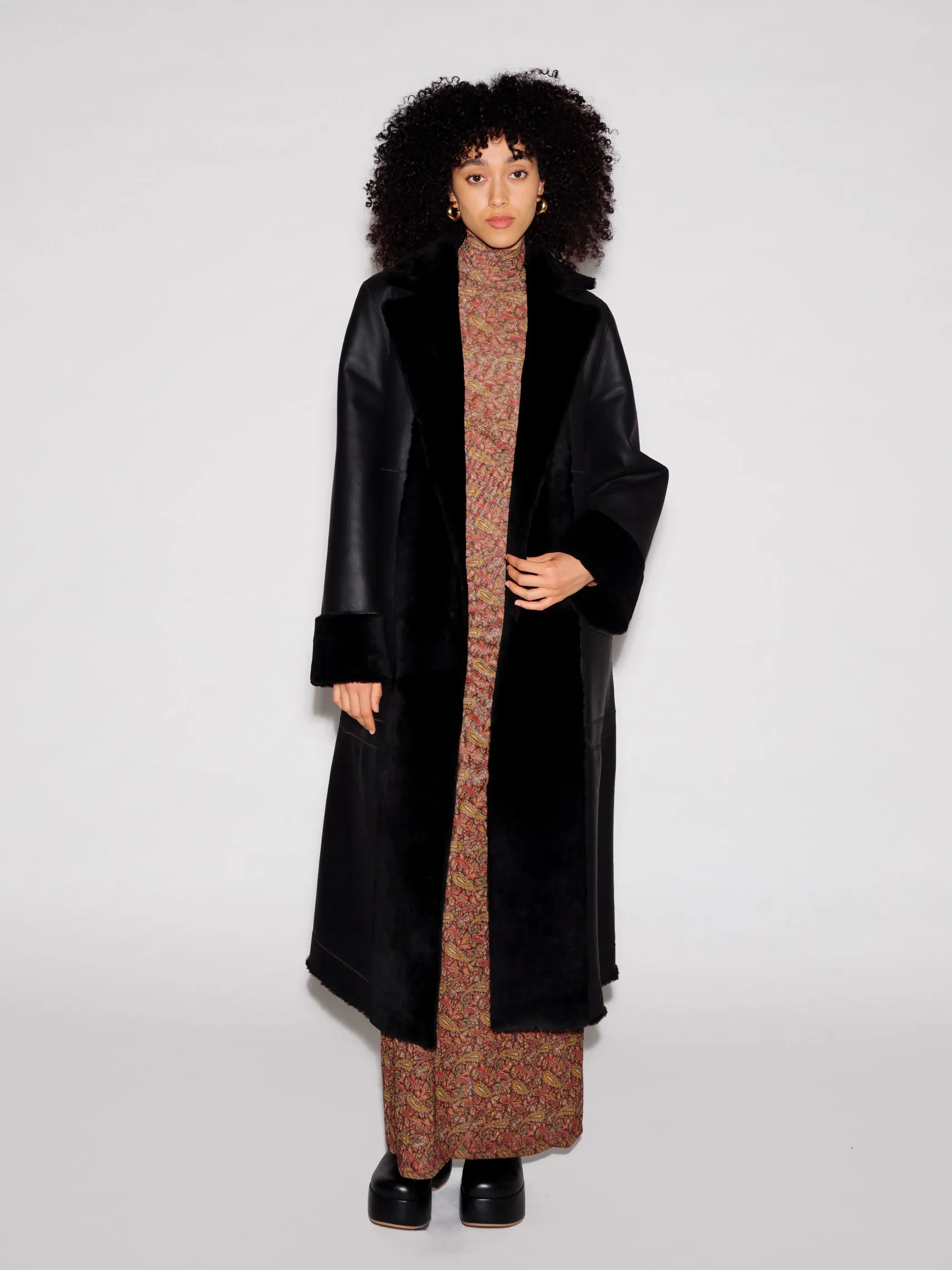 DOUBLE BREASTED MAXI COAT sold by Rosetta Getty