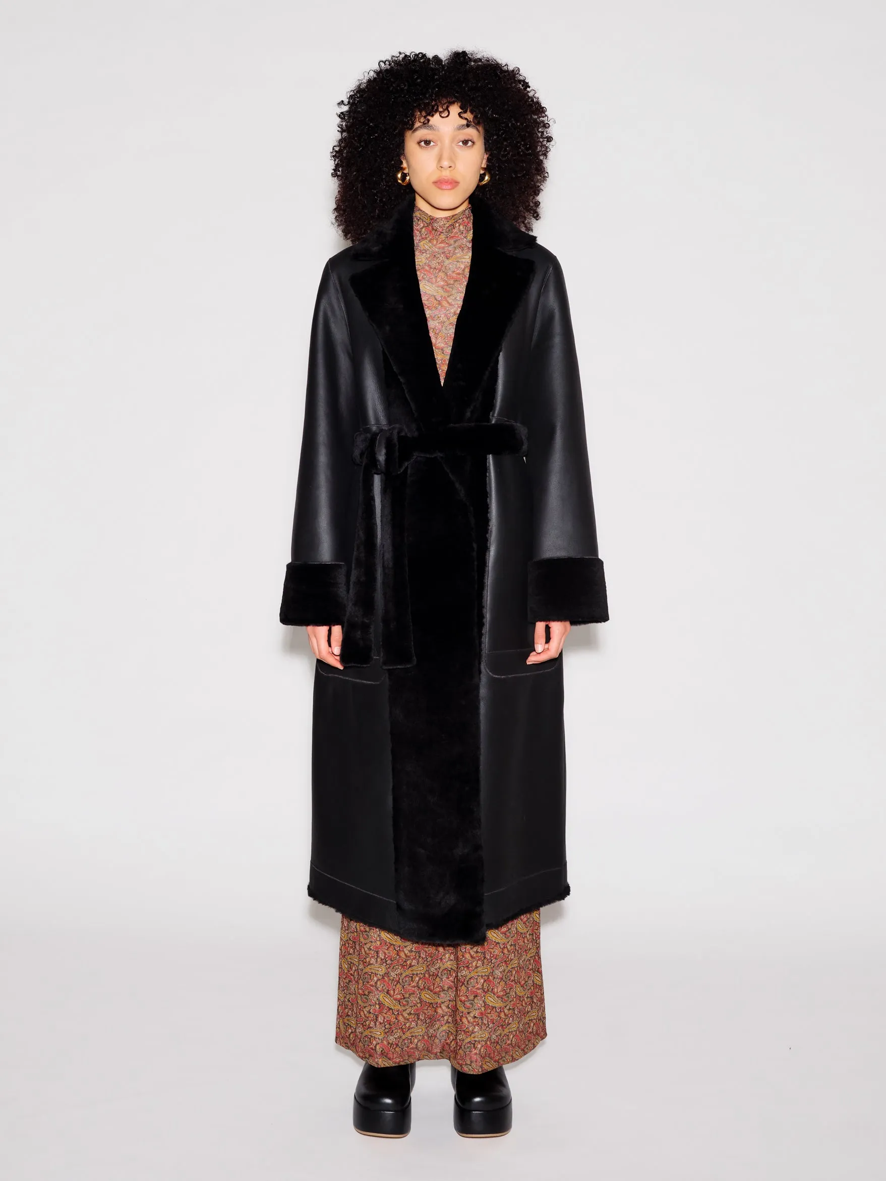 DOUBLE BREASTED MAXI COAT sold by Rosetta Getty product image thumbnail 2