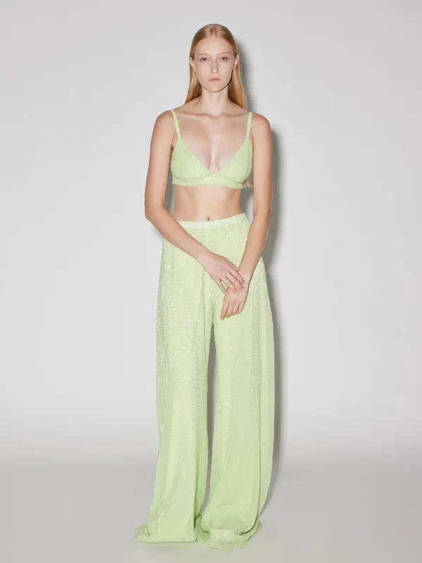 Sequin Mesh Bra Top sold by Rosetta Getty