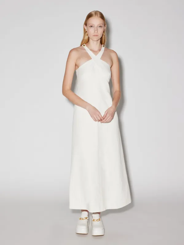 Cross Neck Button Dress sold by Rosetta Getty