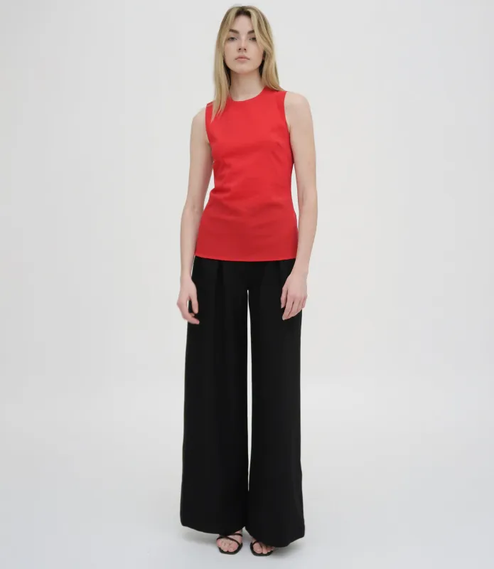 Wide Leg Pleat Front Pant made by Rosetta Getty