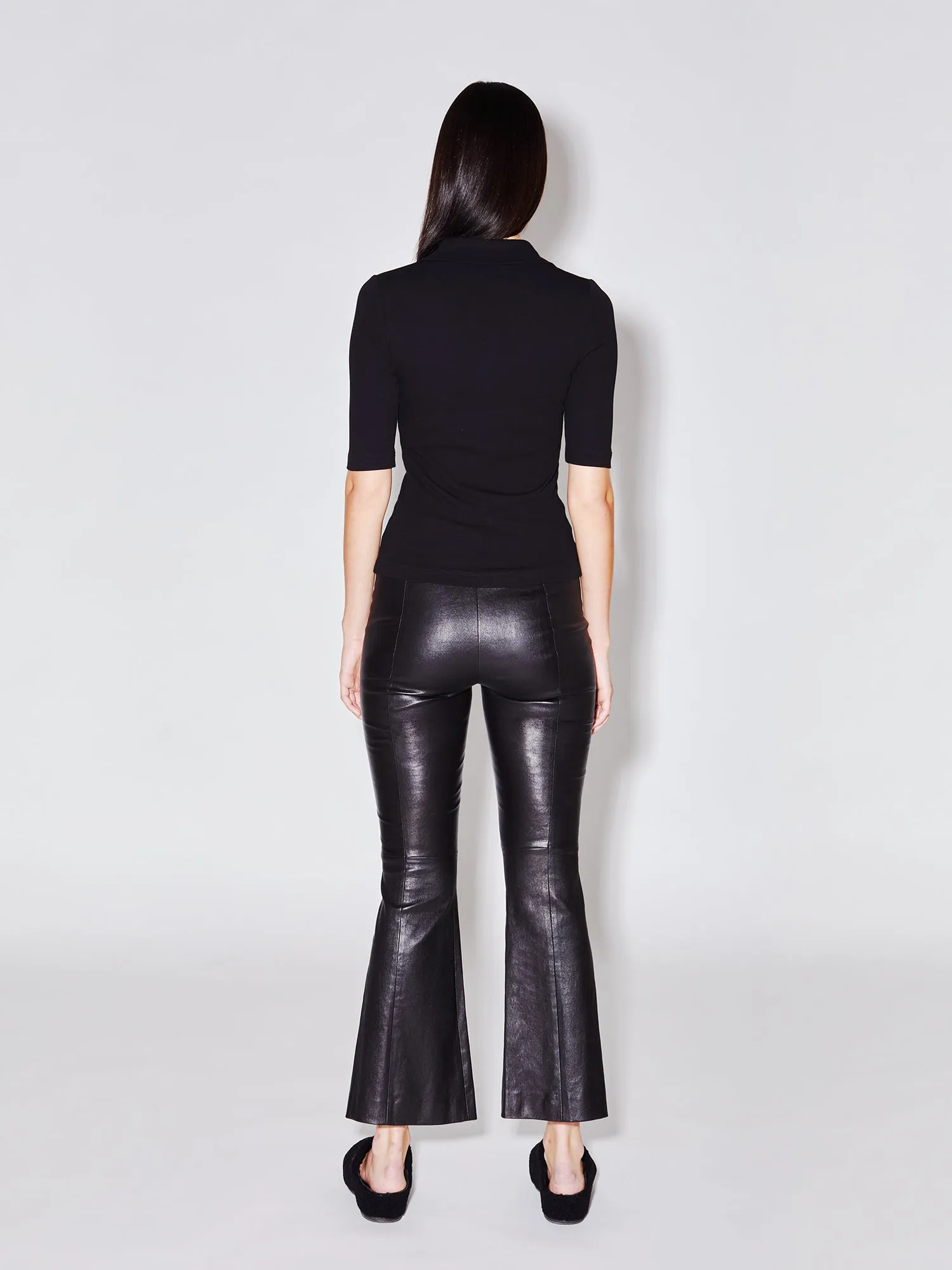 Pull On Cropped Leather Flare sold by Rosetta Getty product image thumbnail 4
