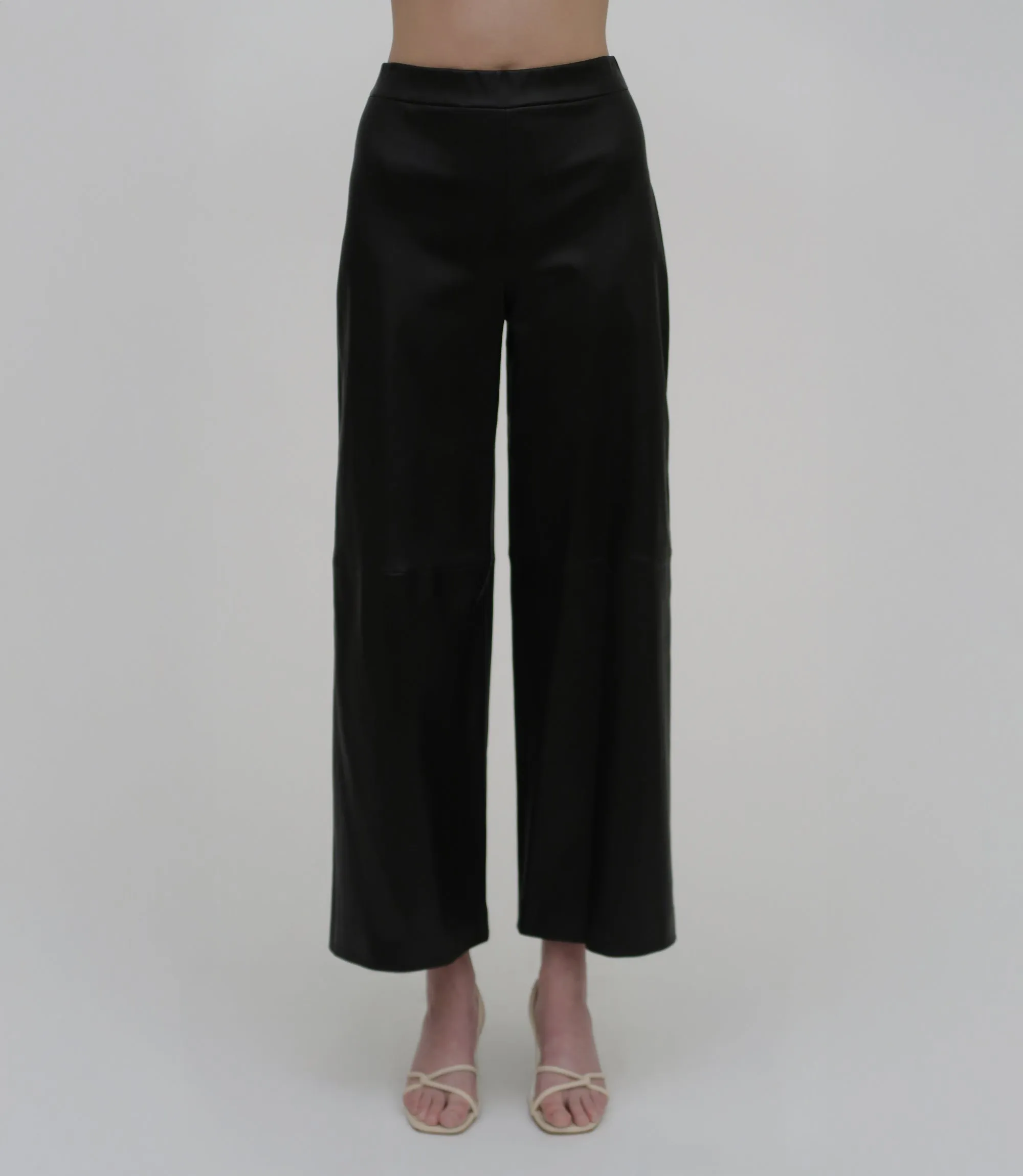 Pull On Cropped Straight Leather Pant sold by Rosetta Getty product image thumbnail 5