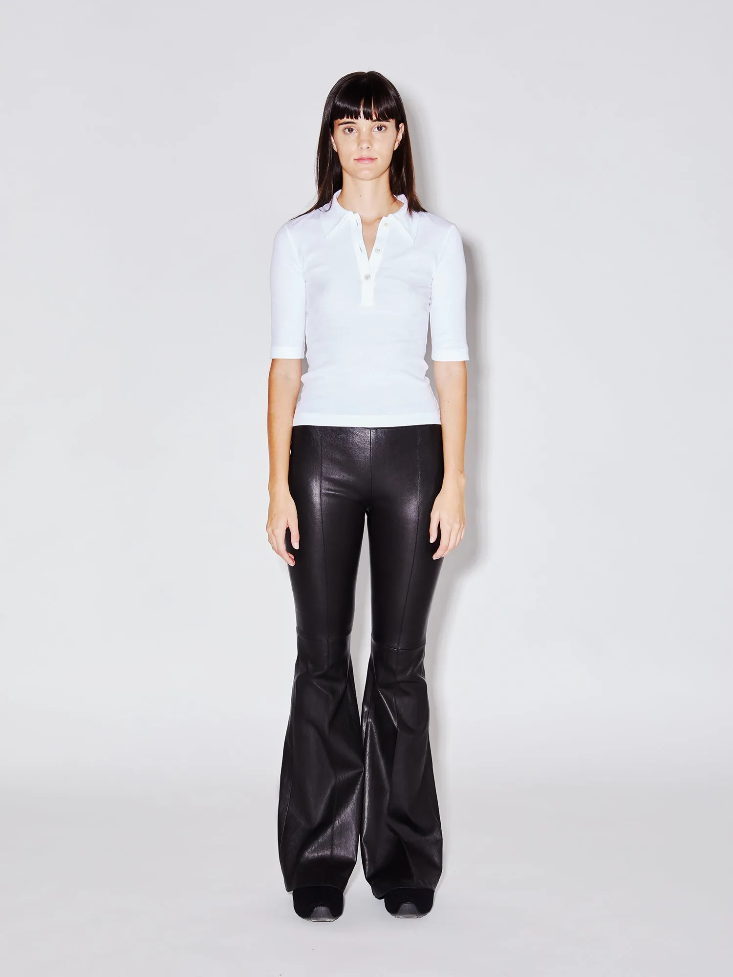 Pull On Pintuck Leather Flares sold by Rosetta Getty product image thumbnail 2