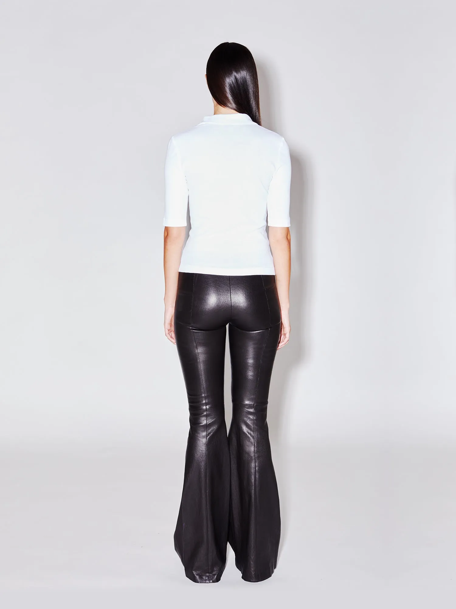 Pull On Pintuck Leather Flares sold by Rosetta Getty product image thumbnail 4