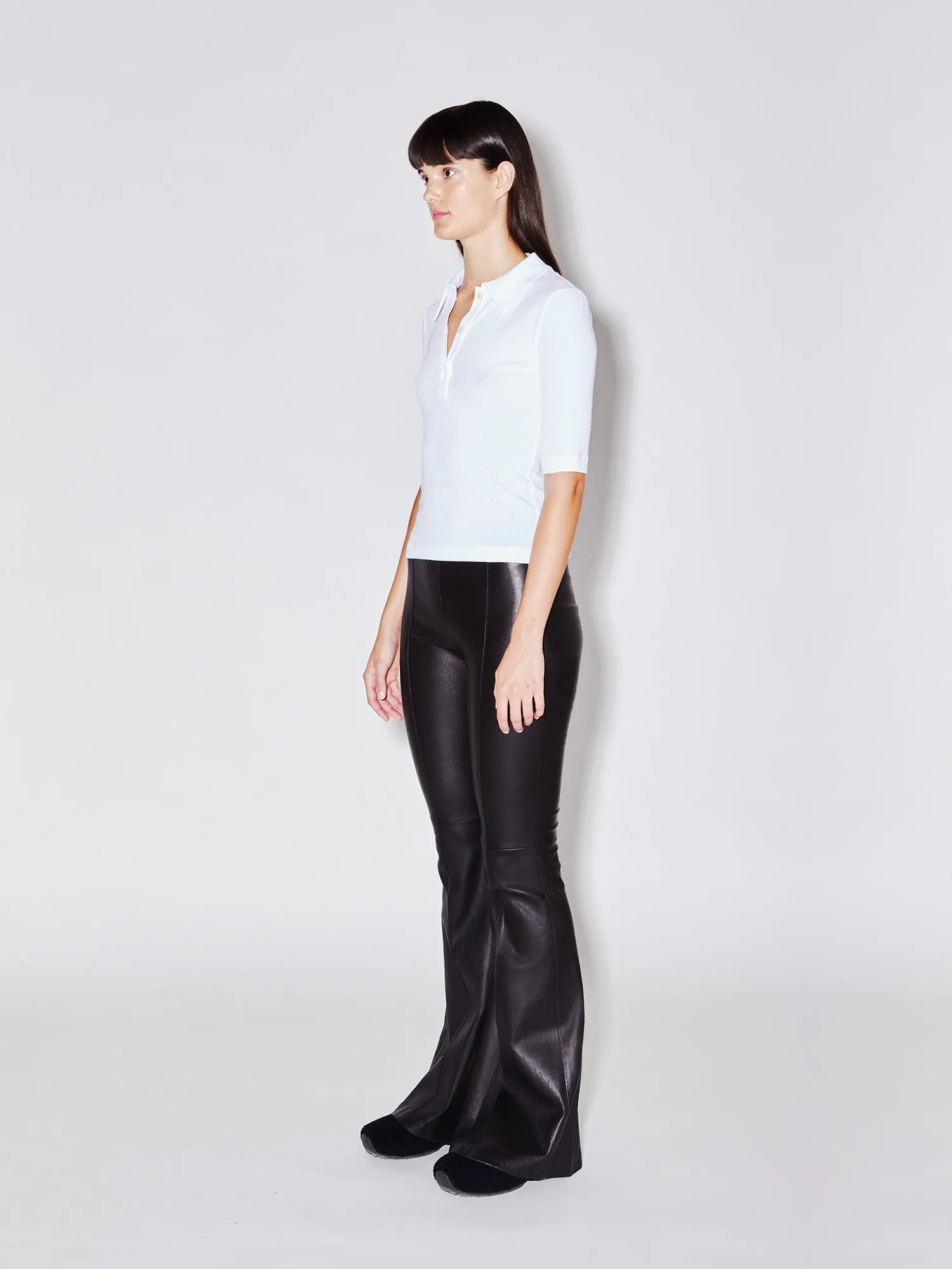 Pull On Pintuck Leather Flares sold by Rosetta Getty product image thumbnail 3