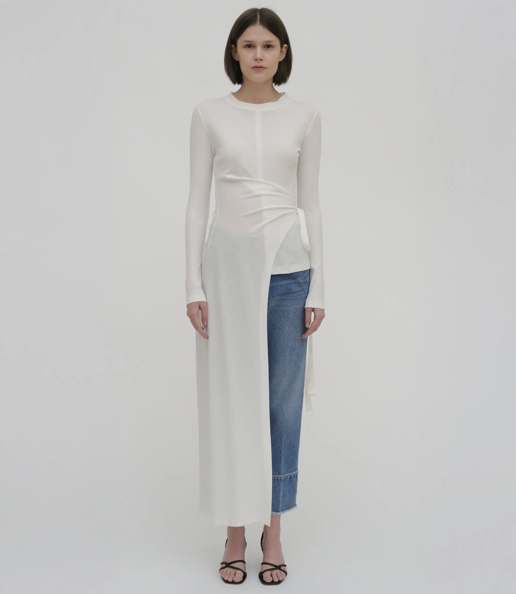 Long Sleeve Split Apron T-Shirt sold by Rosetta Getty