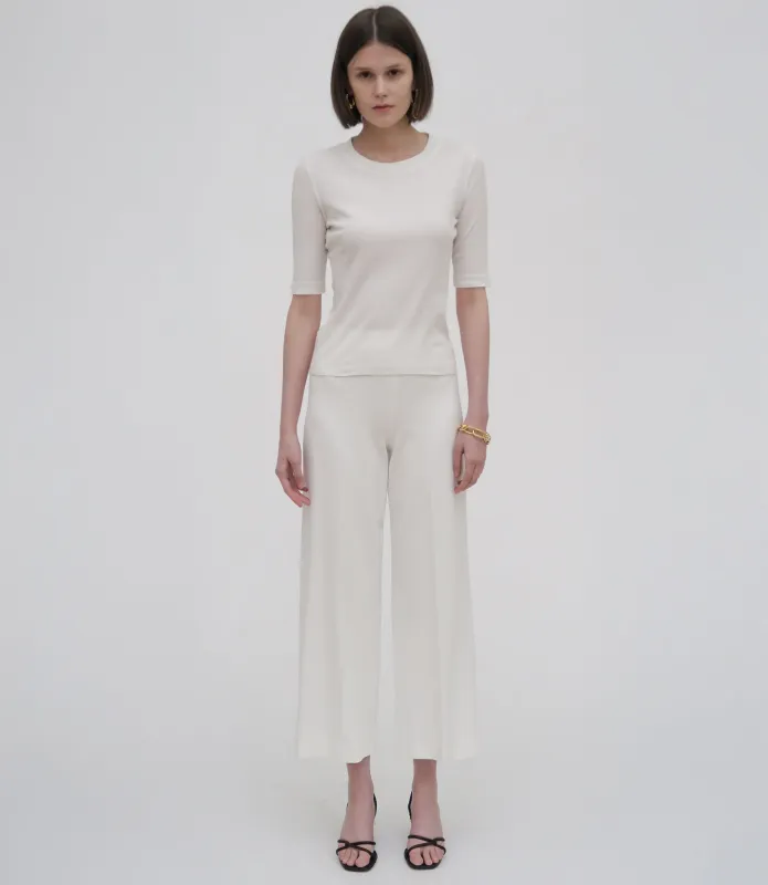 Pull On Cropped Straight Pant sold by Rosetta Getty