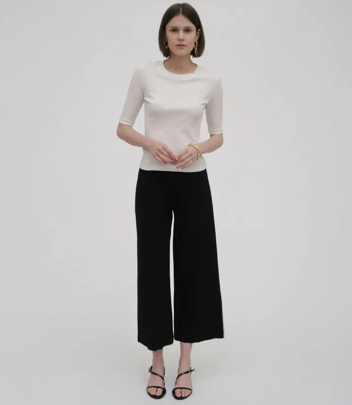 Pull On Cropped Straight Pant sold by Rosetta Getty