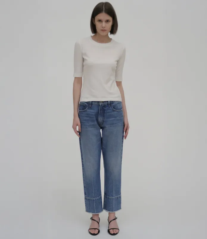 Cropped Sleeve T-Shirt sold by Rosetta Getty
