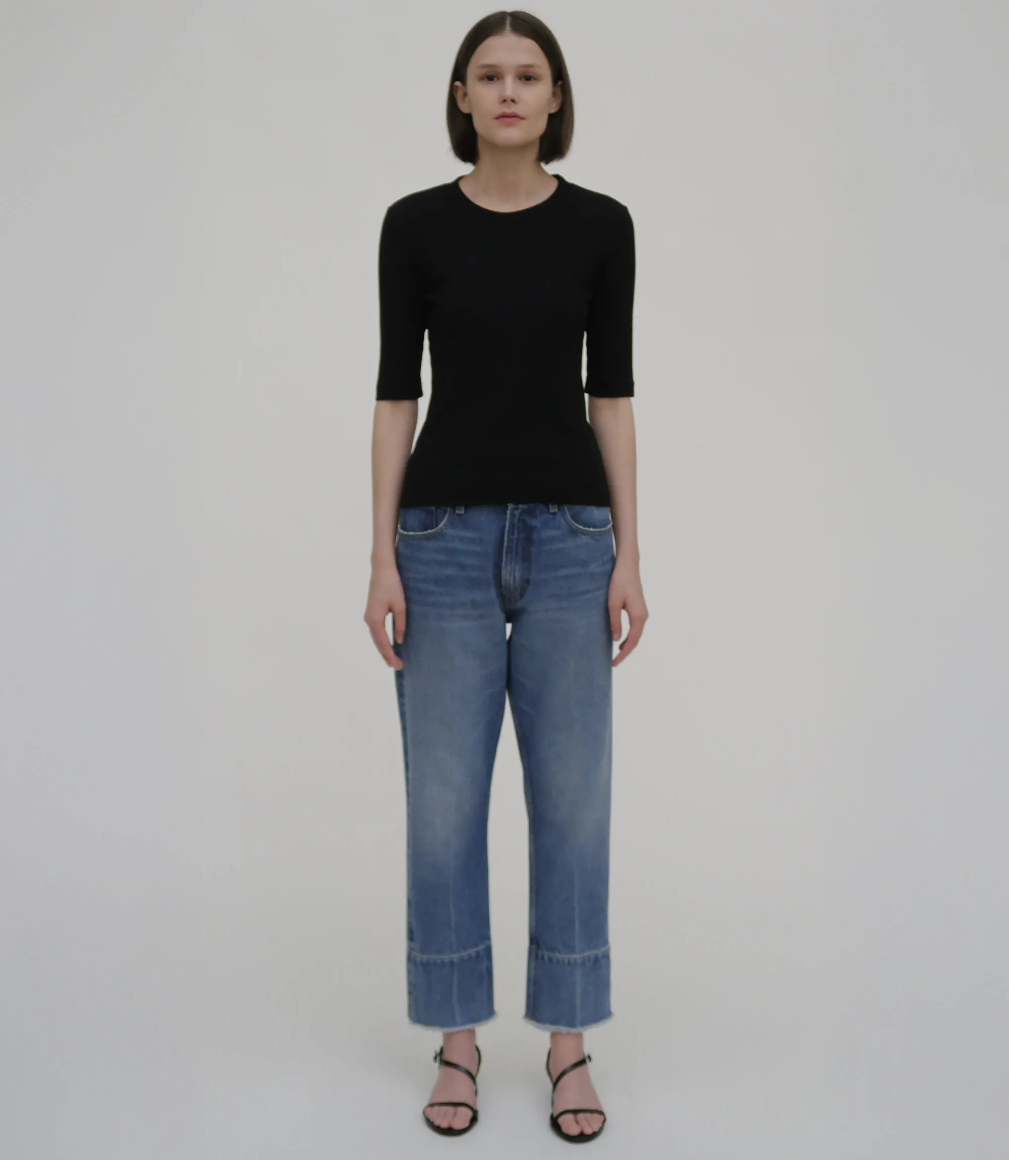 Cropped Sleeve T-Shirt sold by Rosetta Getty product image thumbnail 2