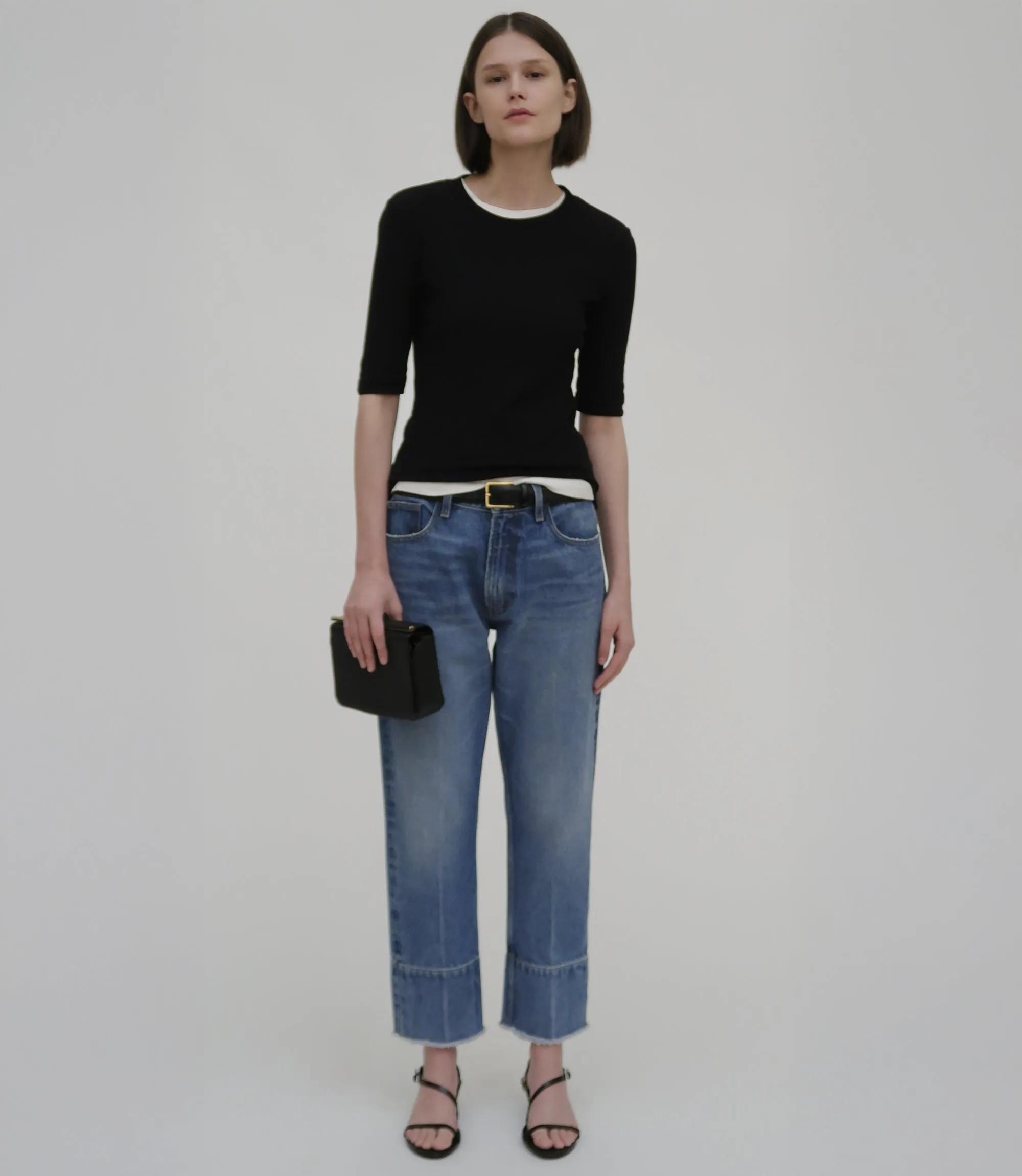 Cropped Sleeve T-Shirt sold by Rosetta Getty