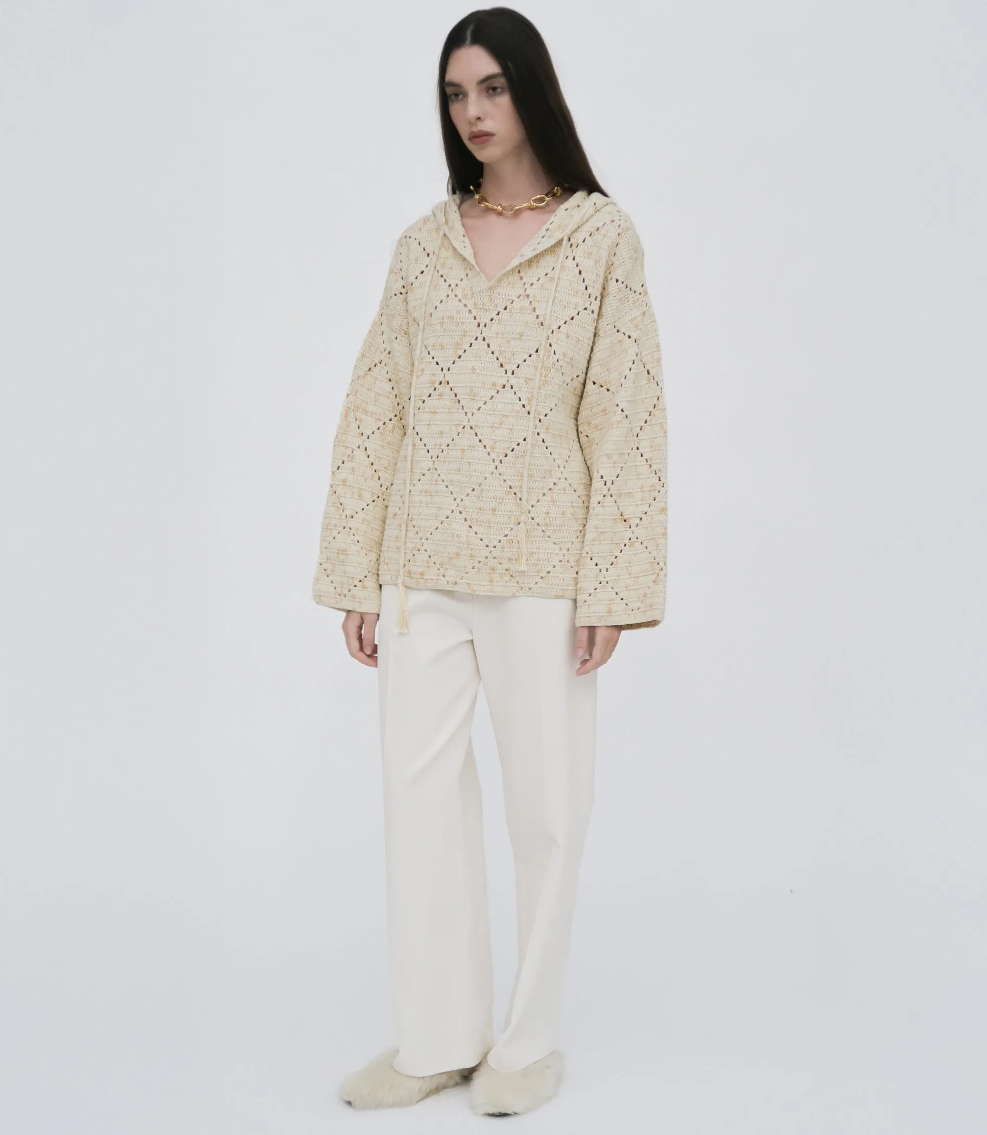 HAND CROCHET BAJA HOODIE sold by Rosetta Getty