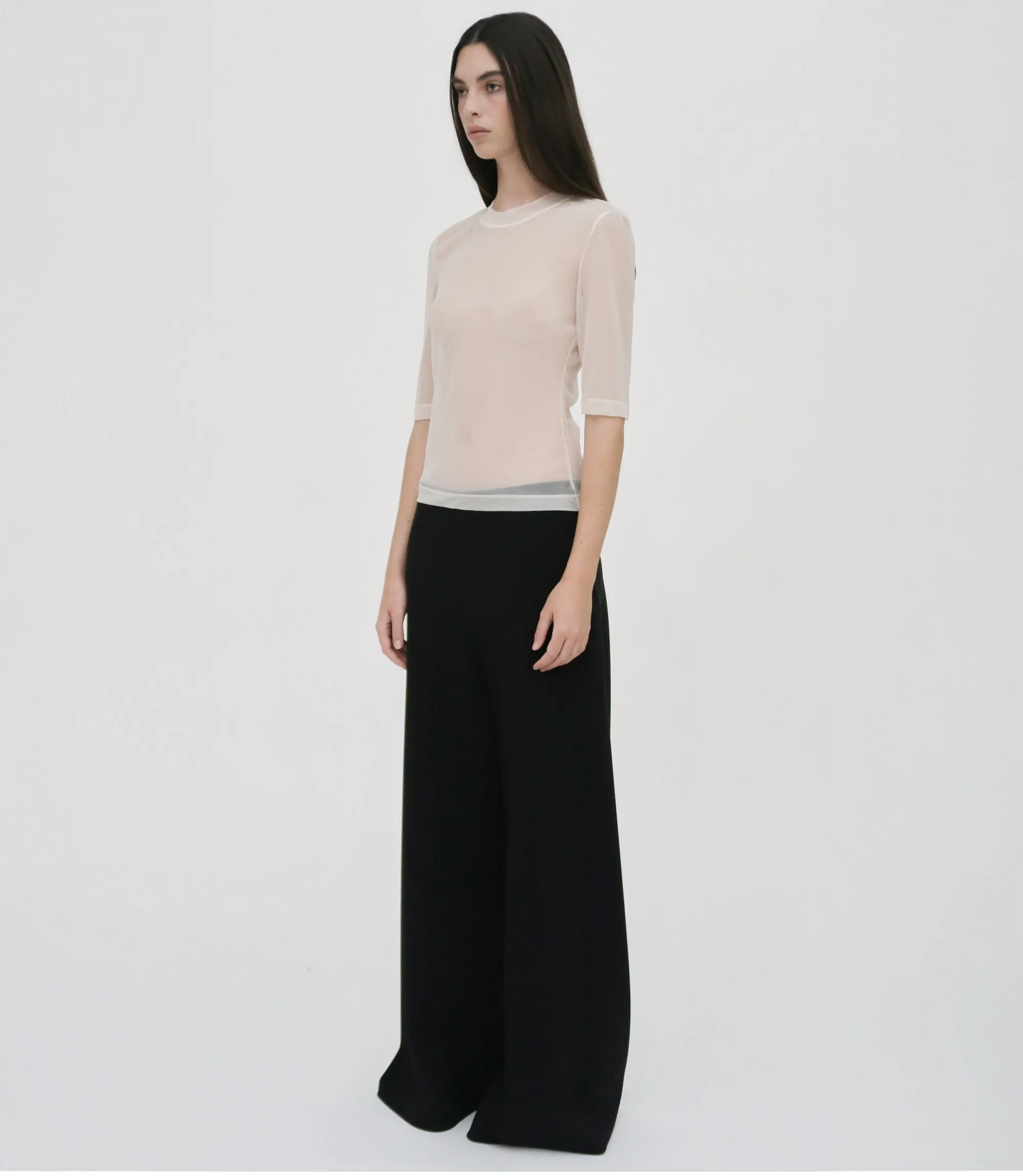 CROPPED SLEEVE T-SHIRT - SHEER sold by Rosetta Getty product image thumbnail 2