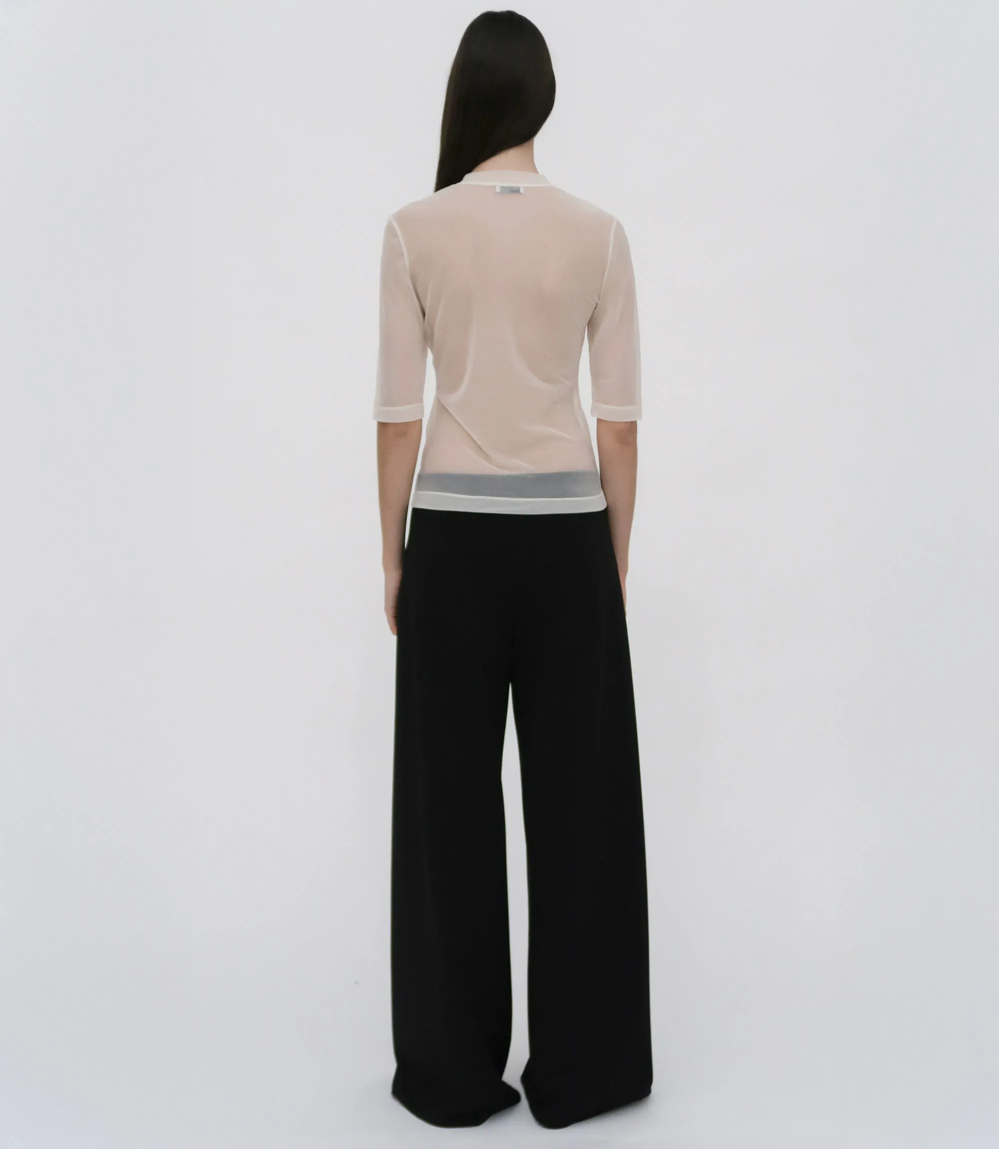 CROPPED SLEEVE T-SHIRT - SHEER sold by Rosetta Getty product image thumbnail 3