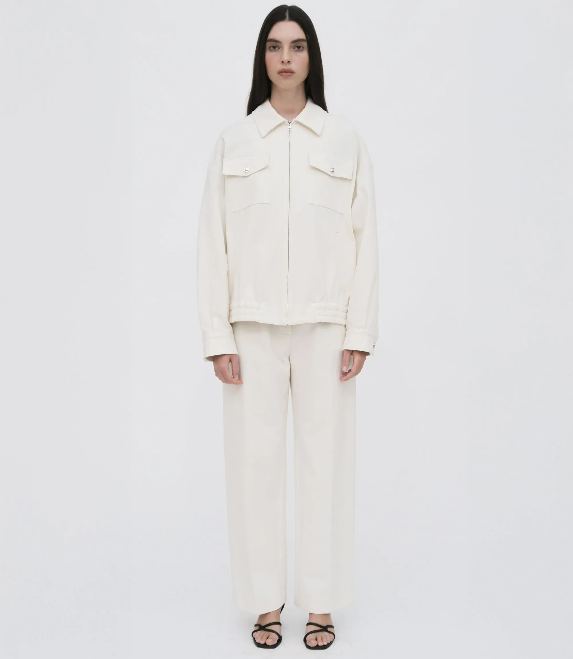 ZIP FRONT SHIRT JACKET - COTTON LINEN PIQUE sold by Rosetta Getty product image thumbnail 4