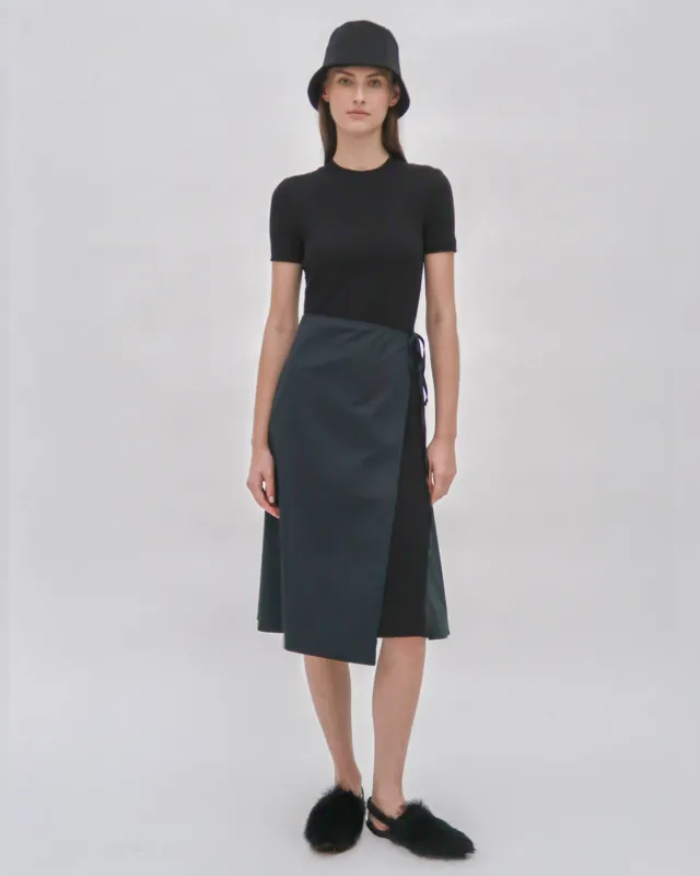 SHORT SLEEVE APRON COMBO T-SHIRT DRESS made by Rosetta Getty